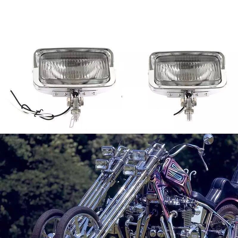 バイクヘッドライト2連スクエア