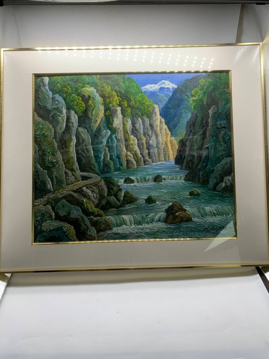 ☆真作☆ 旭日嘎(シゴラカ) 無題 油絵 貴重作品 フレーム付き 絵画