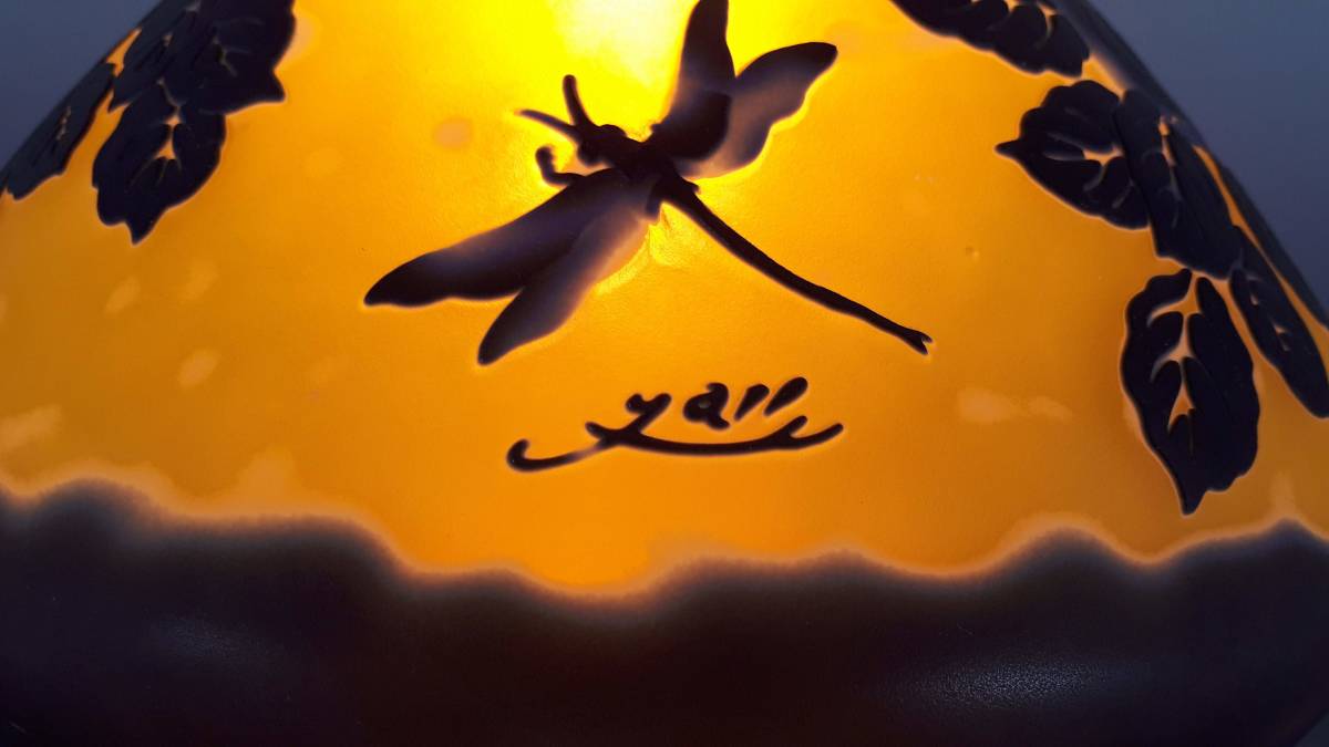 EmileGalle エミールガレ 蜻蛉 ランプ スタンド照明 西洋アンティーク