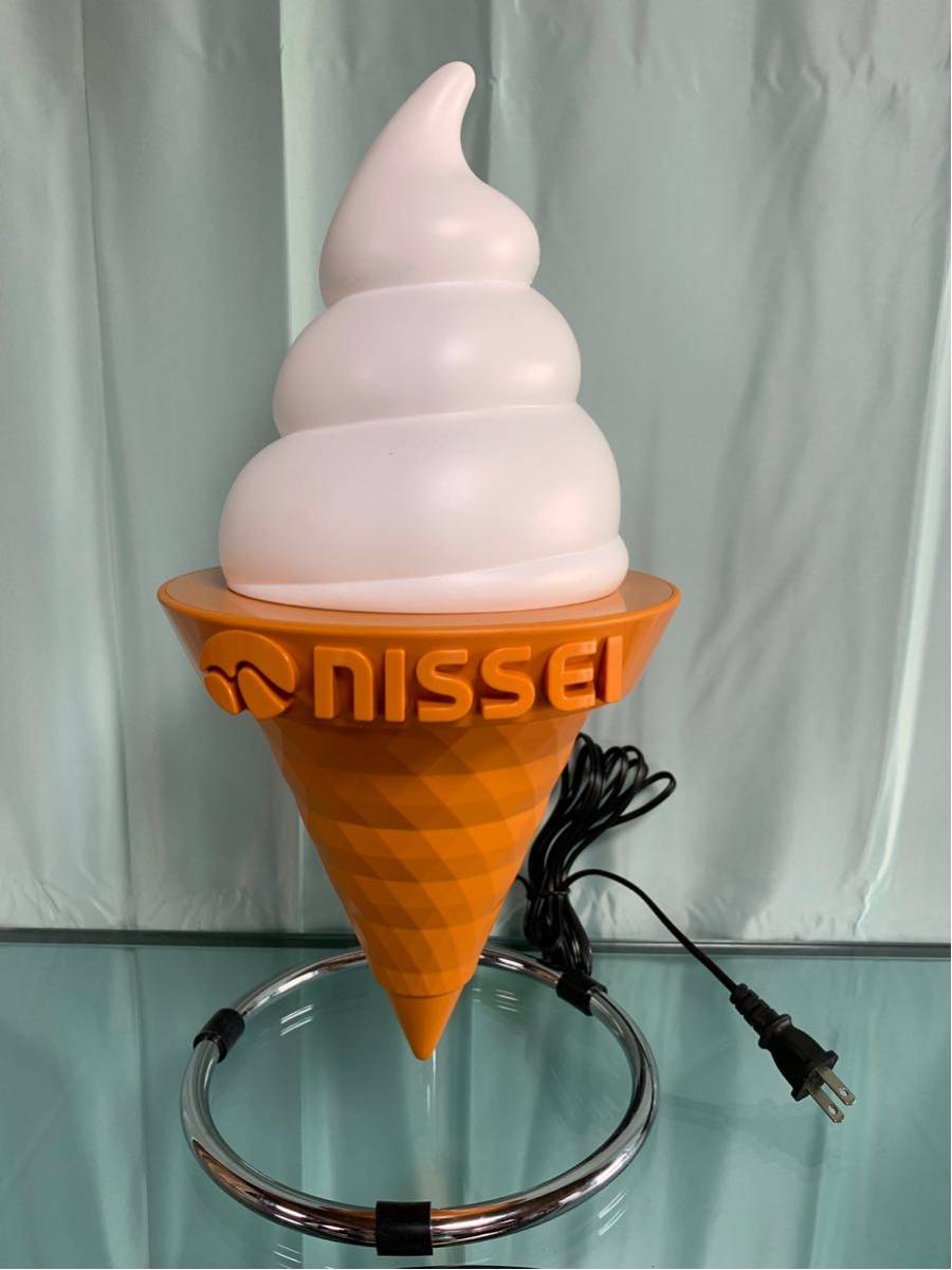 日世のコーン 日世のコーン 業務用 ソフトクリーム 看板 電球式