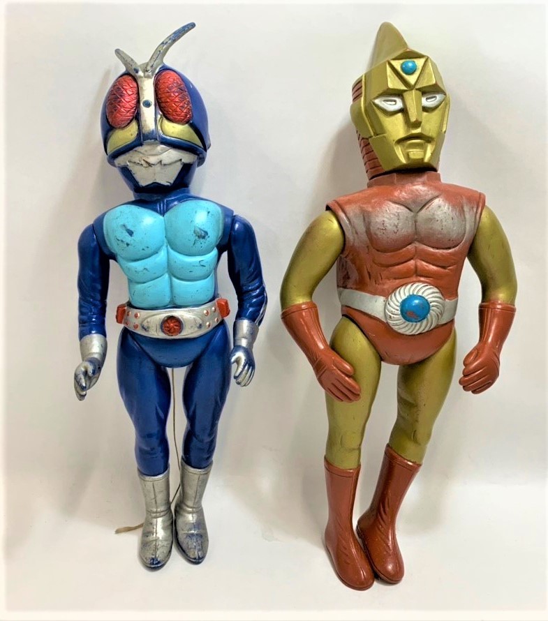 ダストマン黒色＆赤色「スペクトルマン」登場怪獣（マスダヤ）ソフビ2