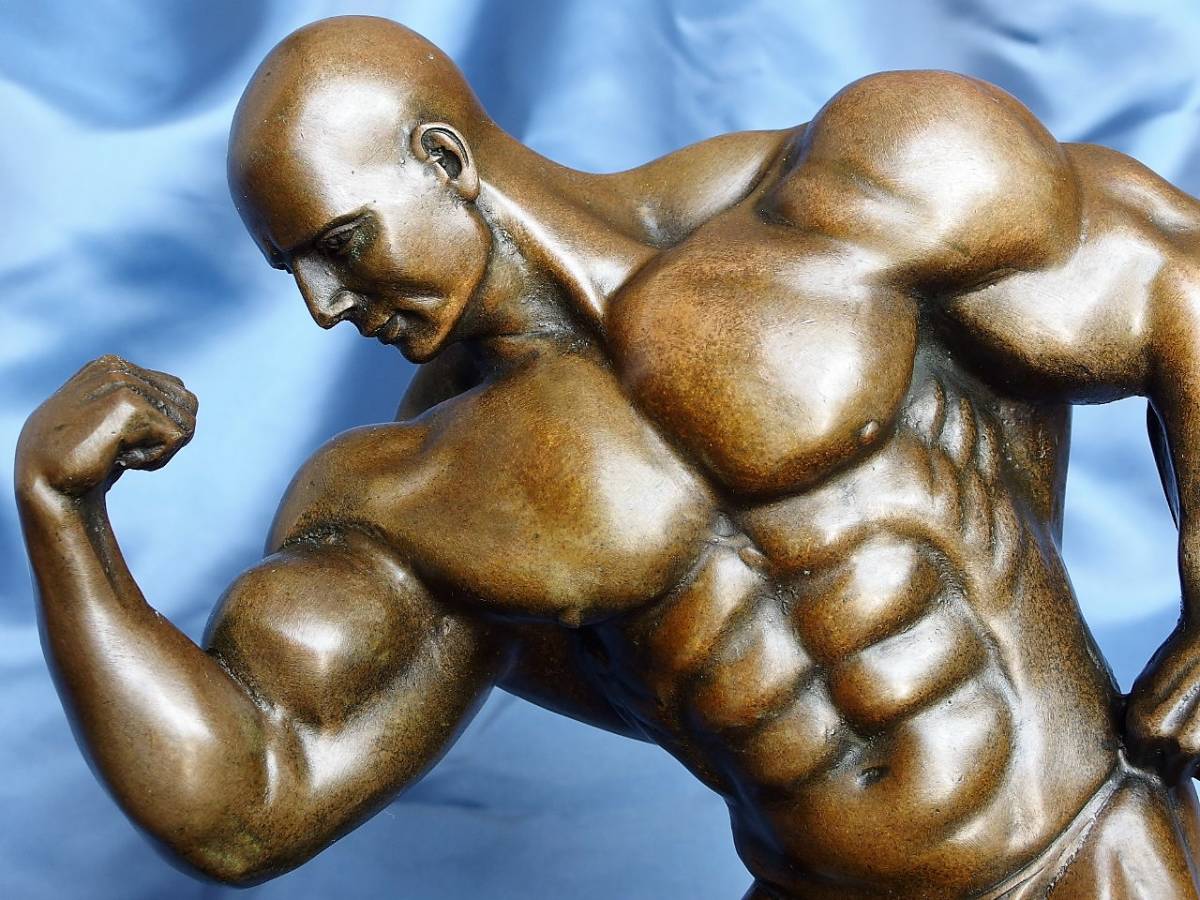 ボディビルダー像（ニールスアンデルセン社製）☆難有り（首にひび割れ