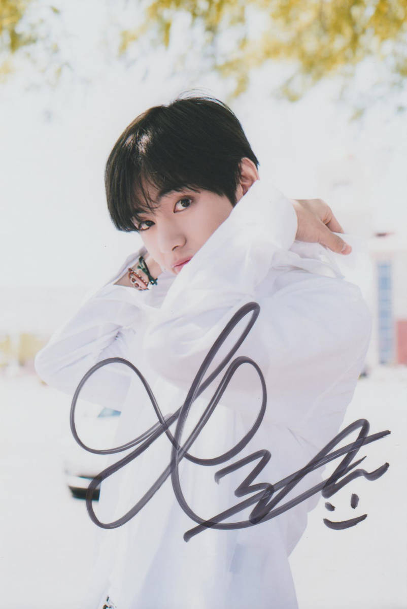 V直筆サイン入り2Lサイズ写真…BTS…防弾少年団 30 【公式通販】