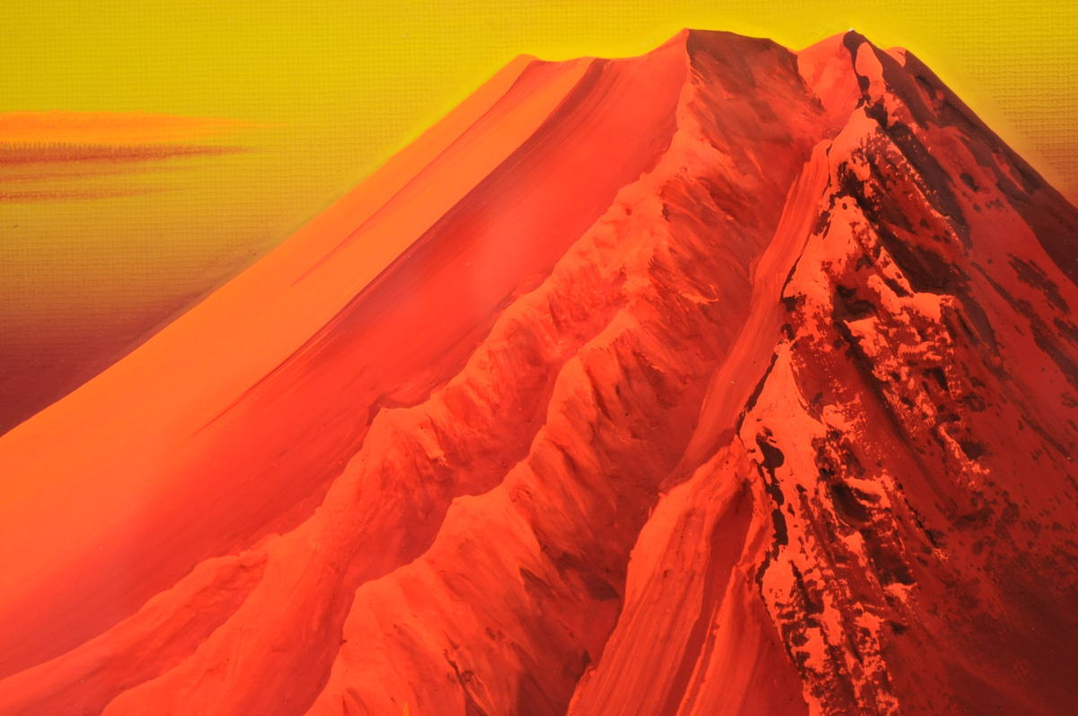 開運 幸運を呼ぶ赤富士 立体画 壁掛け 開運 幸運を呼ぶ赤富士 立体画