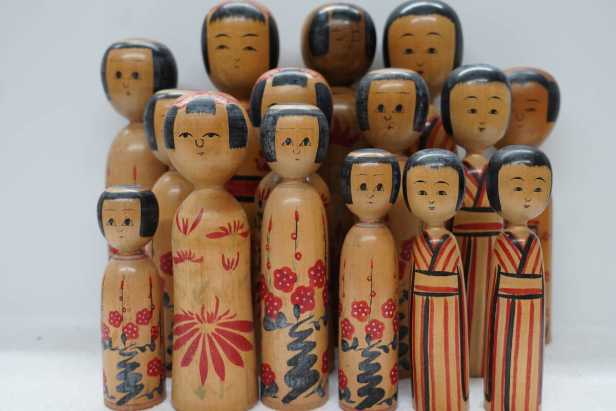 こけし18体 津軽系伝統こけし 2体セット 伝統こけし 津軽系 奥瀬陽子