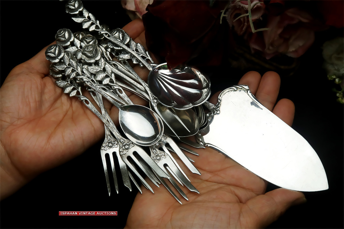 ANTIKO 純銀p. アンティークシルバー ヒルデスハイムローズ ケーキ