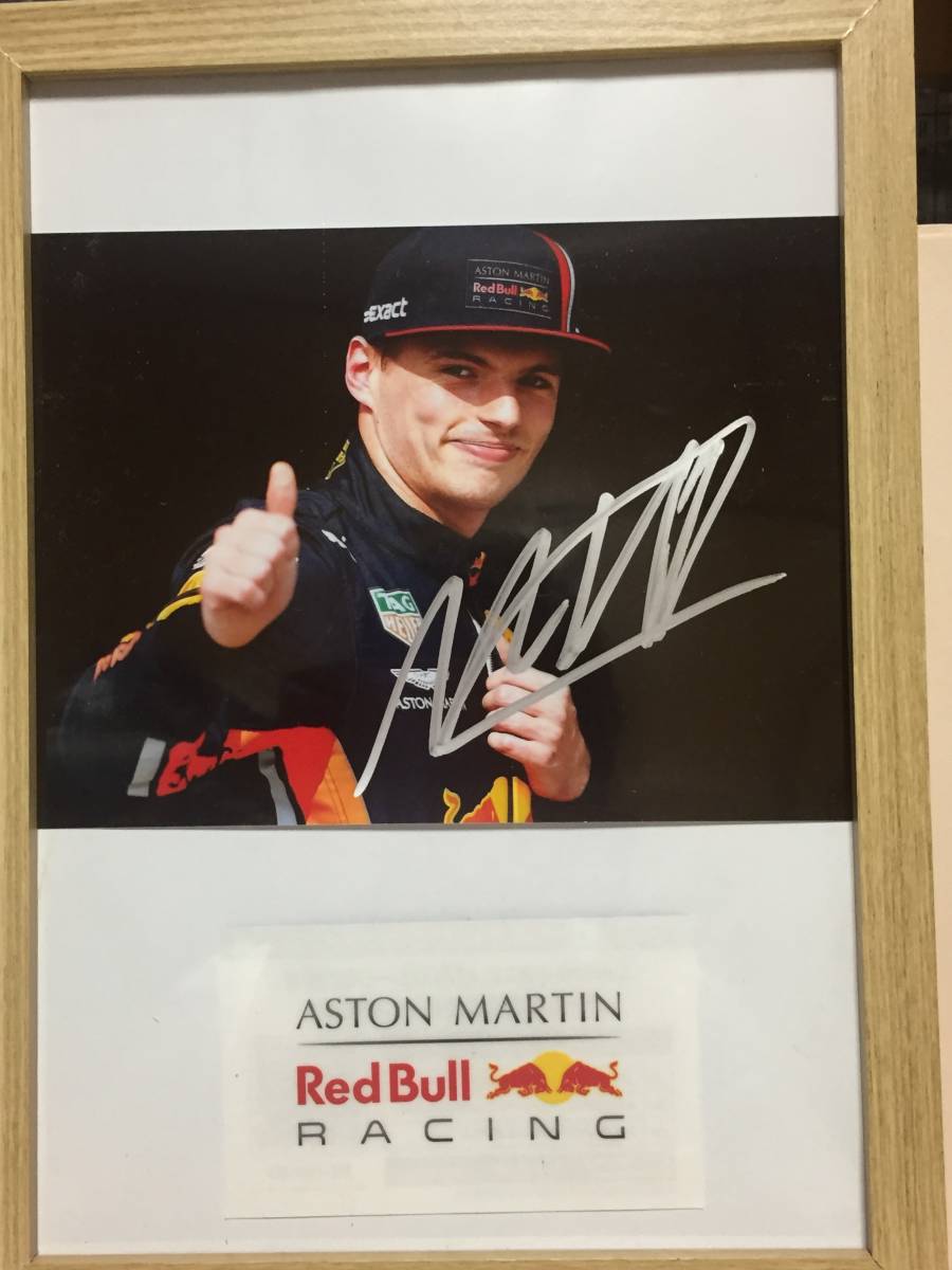 マックス・フェルスタッペン直筆サイン入り2Lサイズ写真‥ レッドブル