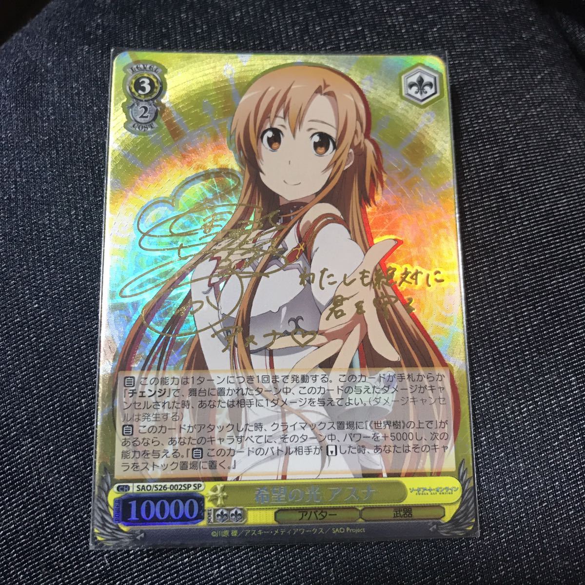 ヴァイスシュヴァルツSAOソードアートオンライン今夜は一緒にSSPサイン