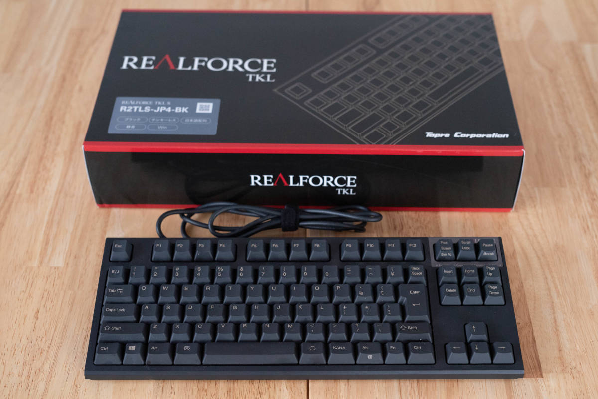 REAL FORCE TKL R2TL-JP4-BK テンキーレス 日本語配列 Topre Realforce