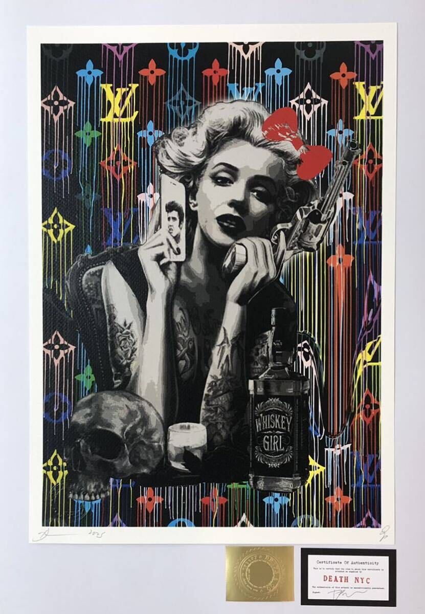 額込 世界限定100枚DEATH NYC アートポスター 現代アート 36 額込 世界