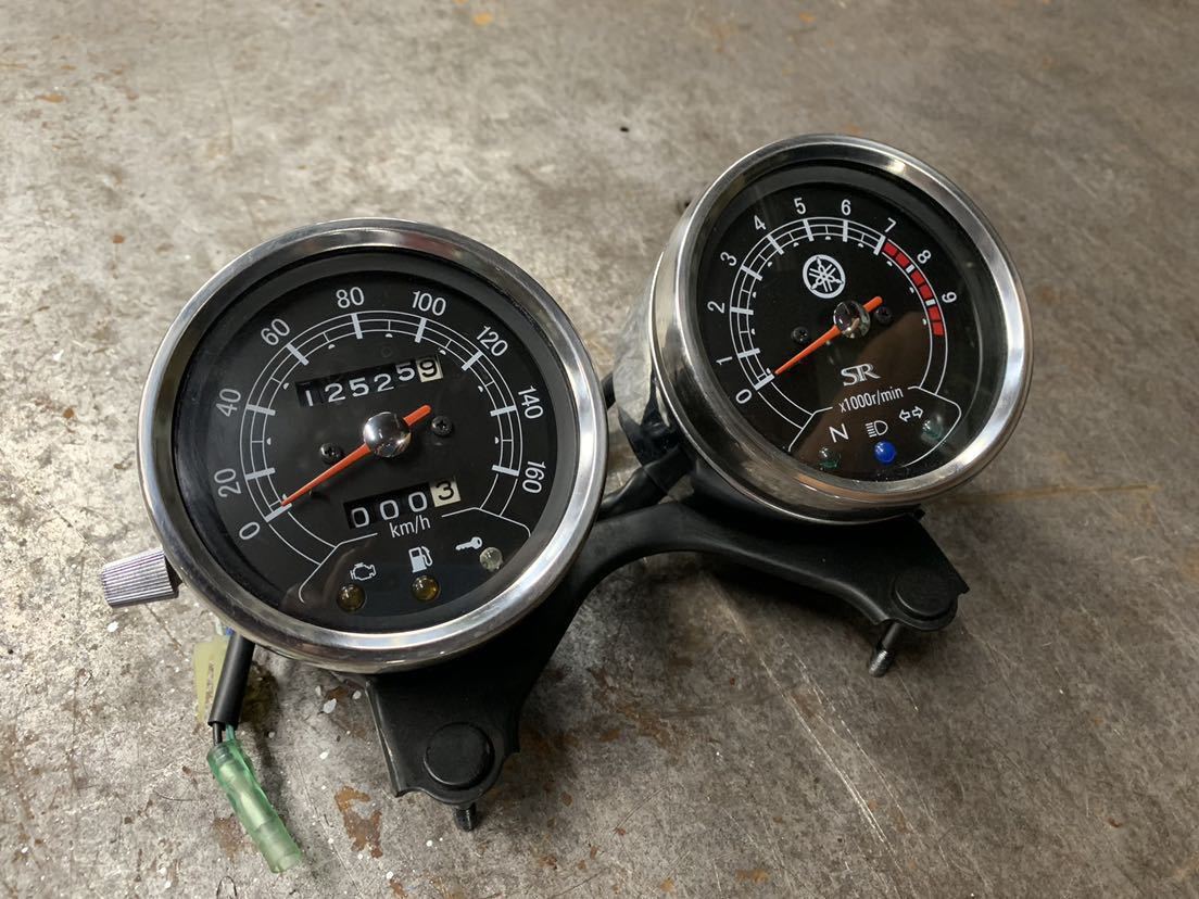 SR400 RH01J 純正メーター SR400 純正メーター 文字盤 黒 180206.Y