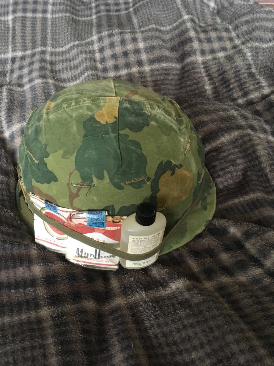 米軍 M1 M2 スチールポットヘルメット ミッチェルヘルメットカバー付