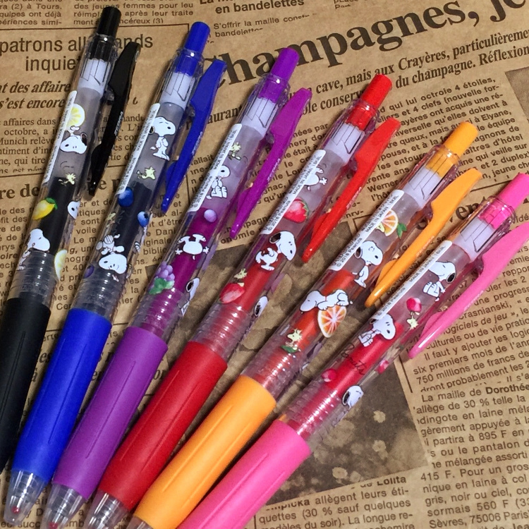 新品】スヌーピー フルーツ柄◇サラサクリップ 6本セット SARASA
