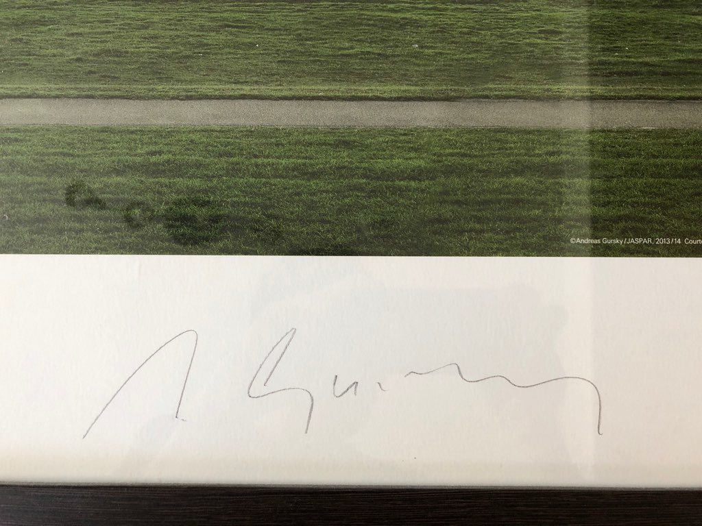 ANDREAS GURSKY サイン入り「ライン 川II」 ANDREAS GURSKY サイン入り