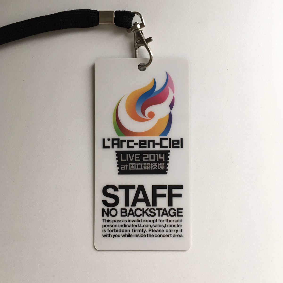 新品未使用 スタッフパス 2014 at 国立競技場 ラルク L'Arc