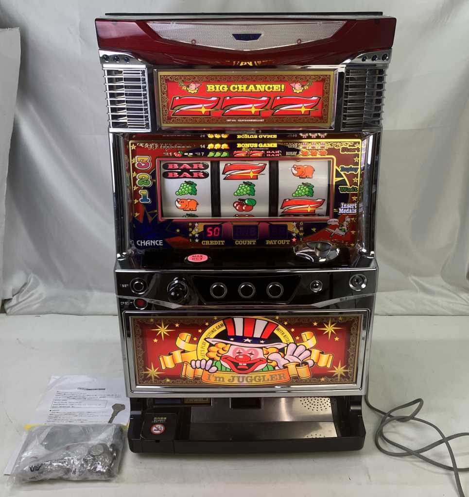 北電子 パチスロ実機 アイムジャグラーEX 5号機 コイン不要機 音量調節機付