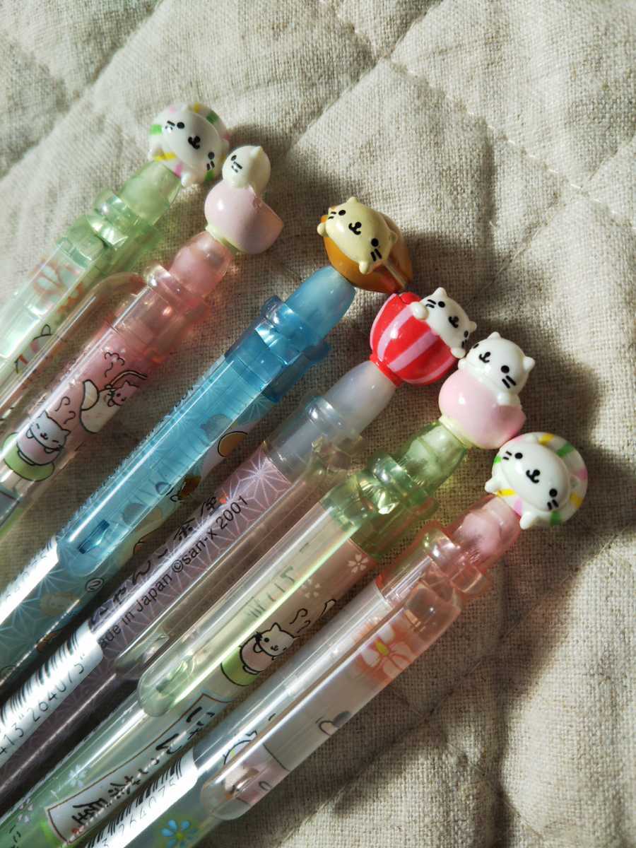 SAN-X しあわせにゃんこ シャープペンシル ボールペン 消しゴム 平成