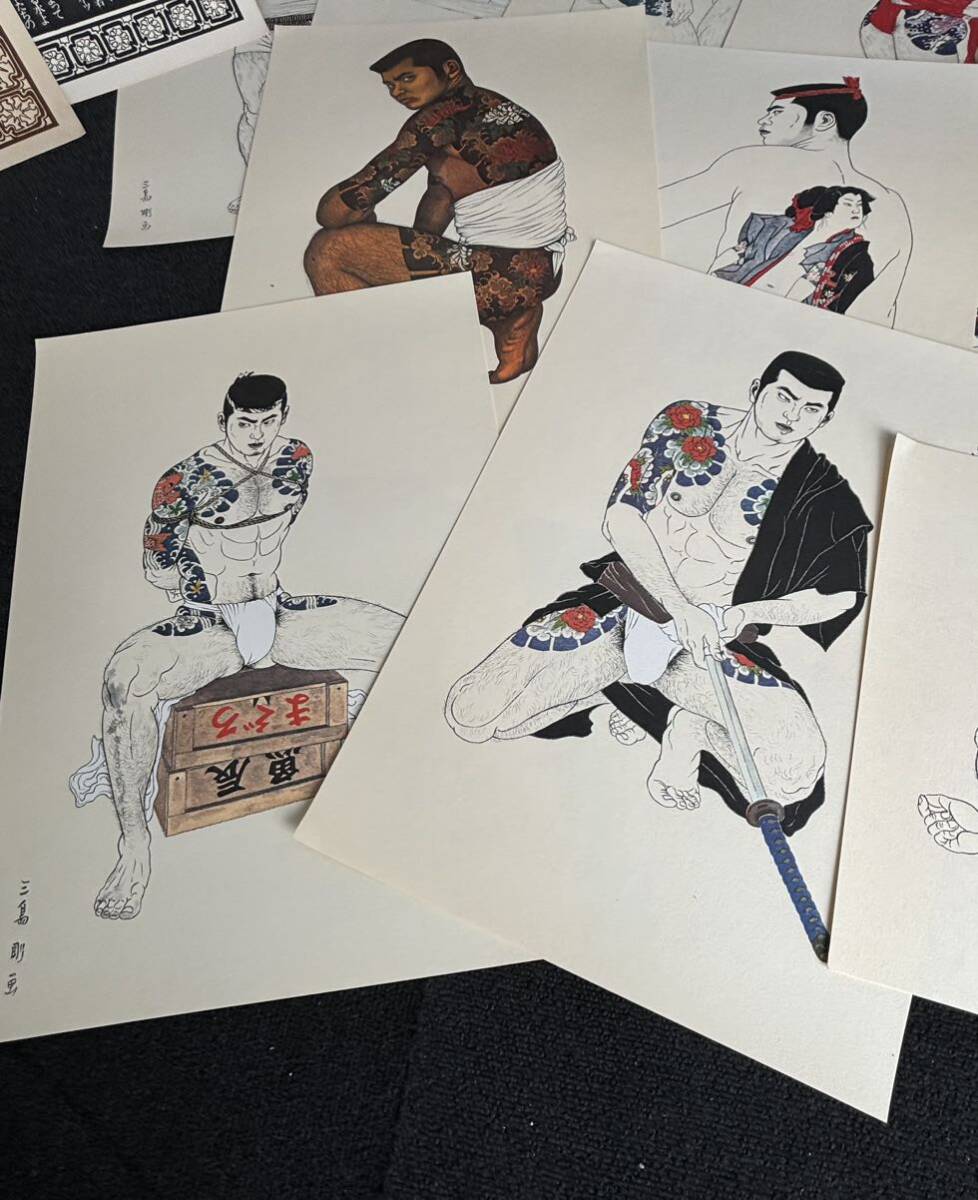 三島剛 若者 Go Mishima 鉛筆画 原画 伊藤文学 三島剛 若者 直筆画