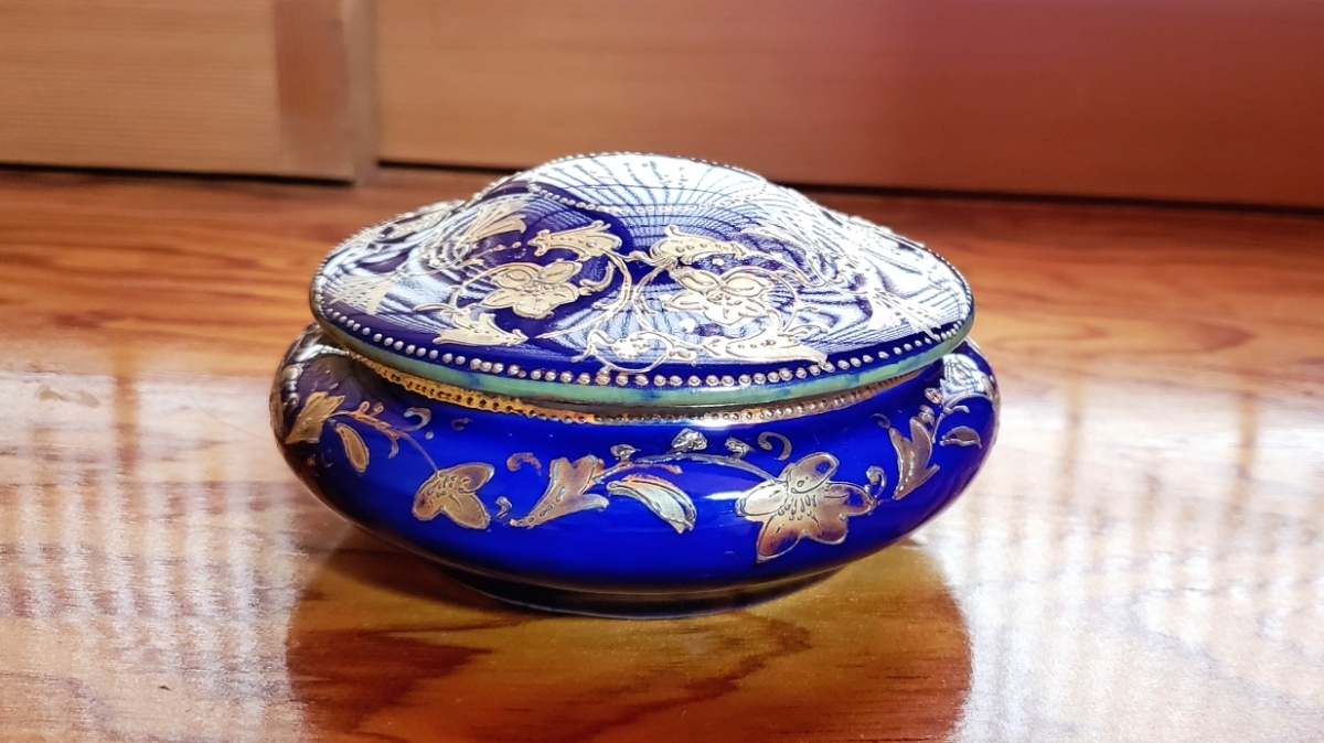 1891オールドノリタケヘビー金盛りコバルトシュガー 1891オールド