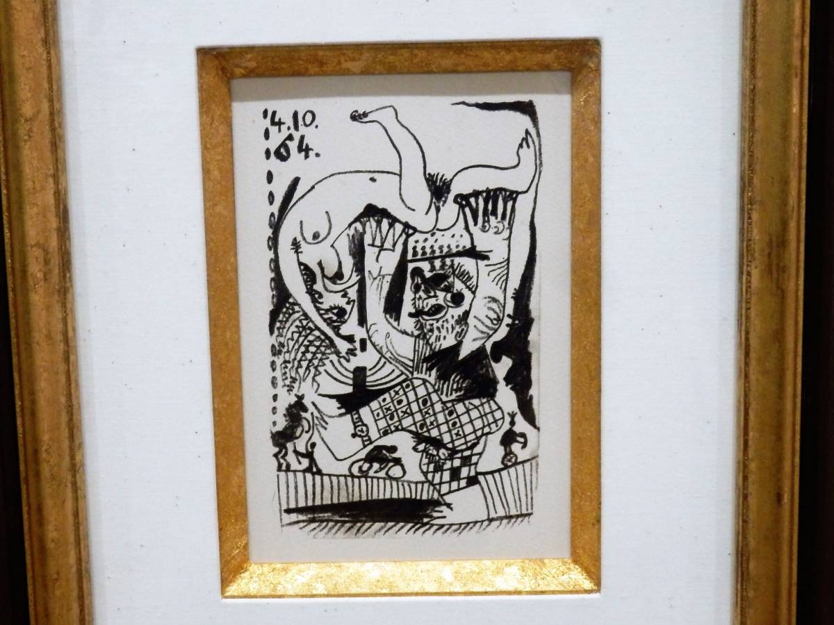 大型額装絵画 パブロ・ピカソ「鳩」ムルロ版 オリジナル・リトグラフ