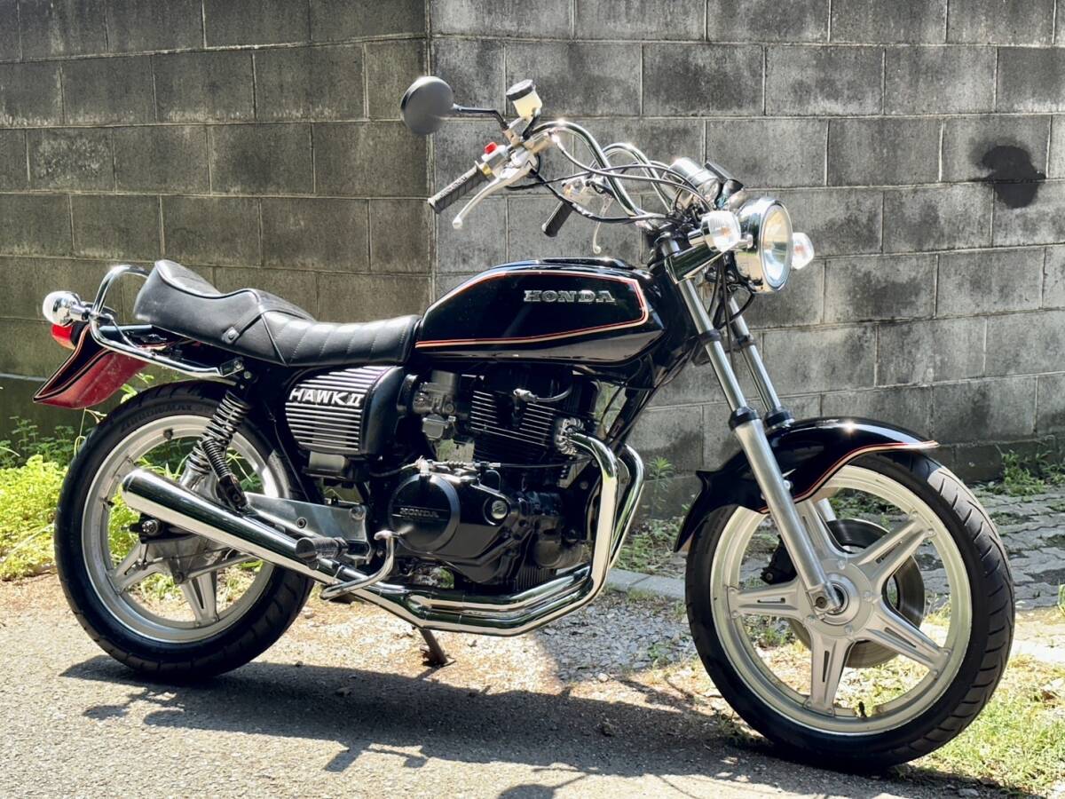 ホーク2用角タンク(^^) cb400t cb250t ホーク2 角タンク外装一式 ホーク