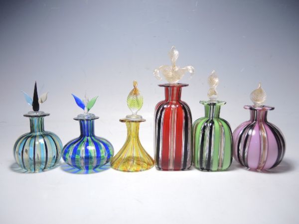 イタリア ムラーノ ベネチアンガラス ミルフィオリ 香水瓶 ヴェネチア