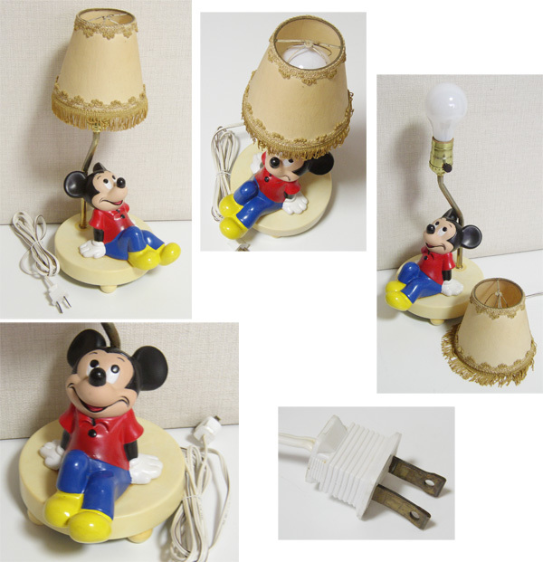 激レア☆ヴィンテージ☆ミッキーマウスポータブルランプ アンティーク
