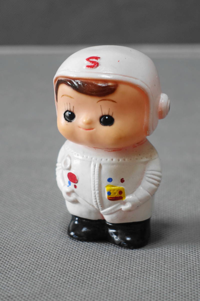 W/激レア 昭和レトロ 滋賀銀行 当時物 ソフビ しがちゃん 貯金箱 宇宙