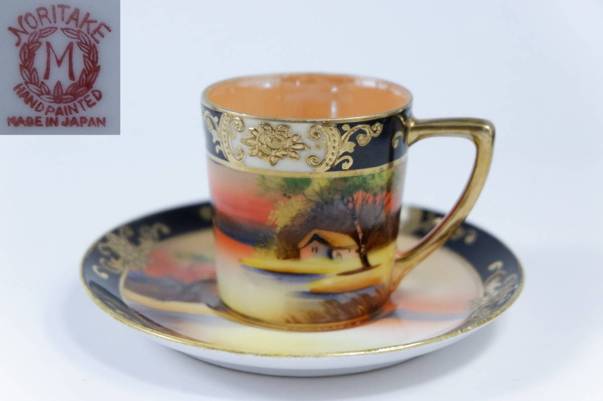 未使用1984限定品オールドノリタケナシカップ＆ソーサー1客 未使用1984