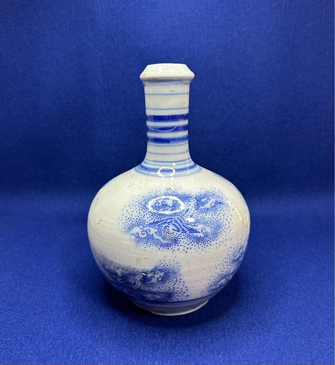 時代物 染め付け 徳利 花入れ 江戸時代 骨董品、美術品 時代物