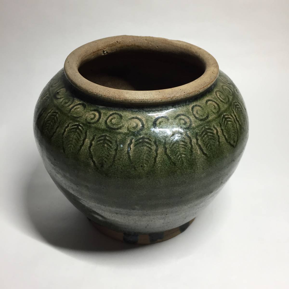 時代瀬戸緑釉獣瓶古瀬戸黄瀬戸緑釉瓶漢緑釉竜生九子花瓶小壺ガラス