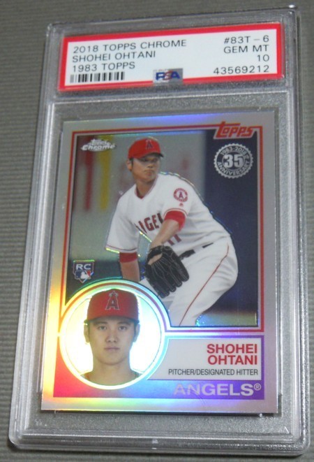 2018 topps chrome 大谷翔平ルーキーカードpsa10 PSA10】大谷翔平2018
