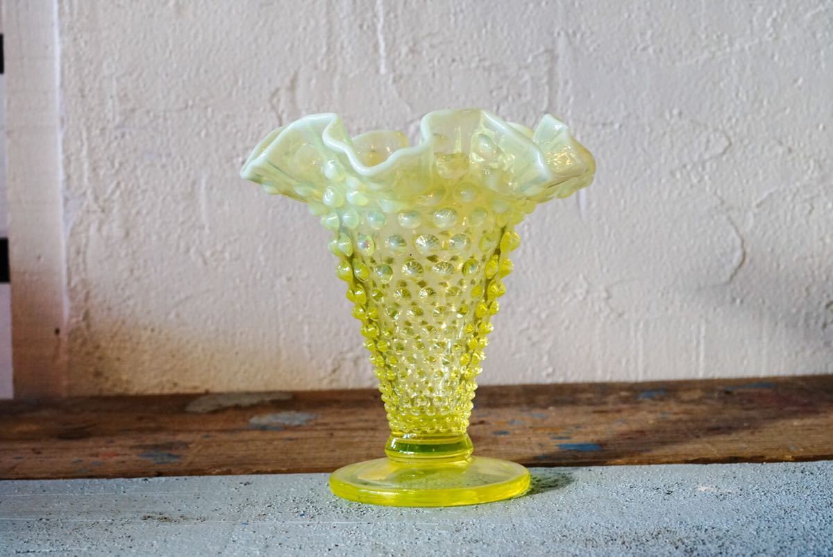 超BIG オールドフェントンFENTON ヴァセリン花瓶アンティークウラン