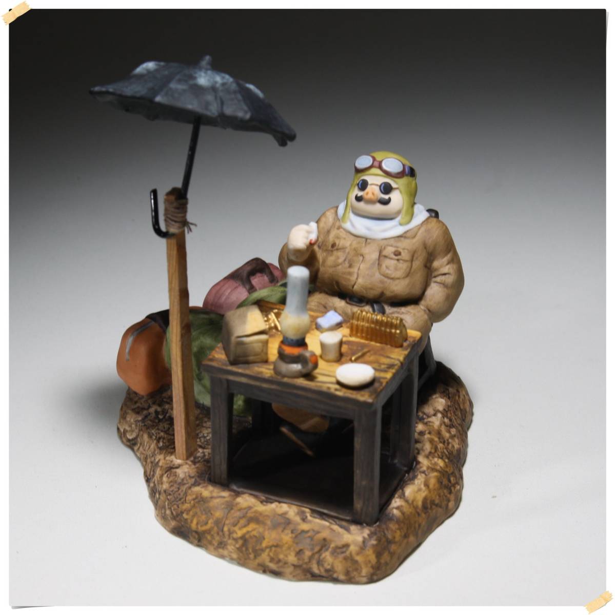 ジブリ 『紅の豚』 ポルコ・ロッソ 陶器製オルゴール 稼働確認済み