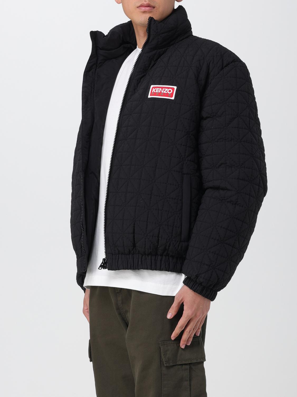 Kenzo Sashiko Stitch down jacket padded in quilted nylon - Black