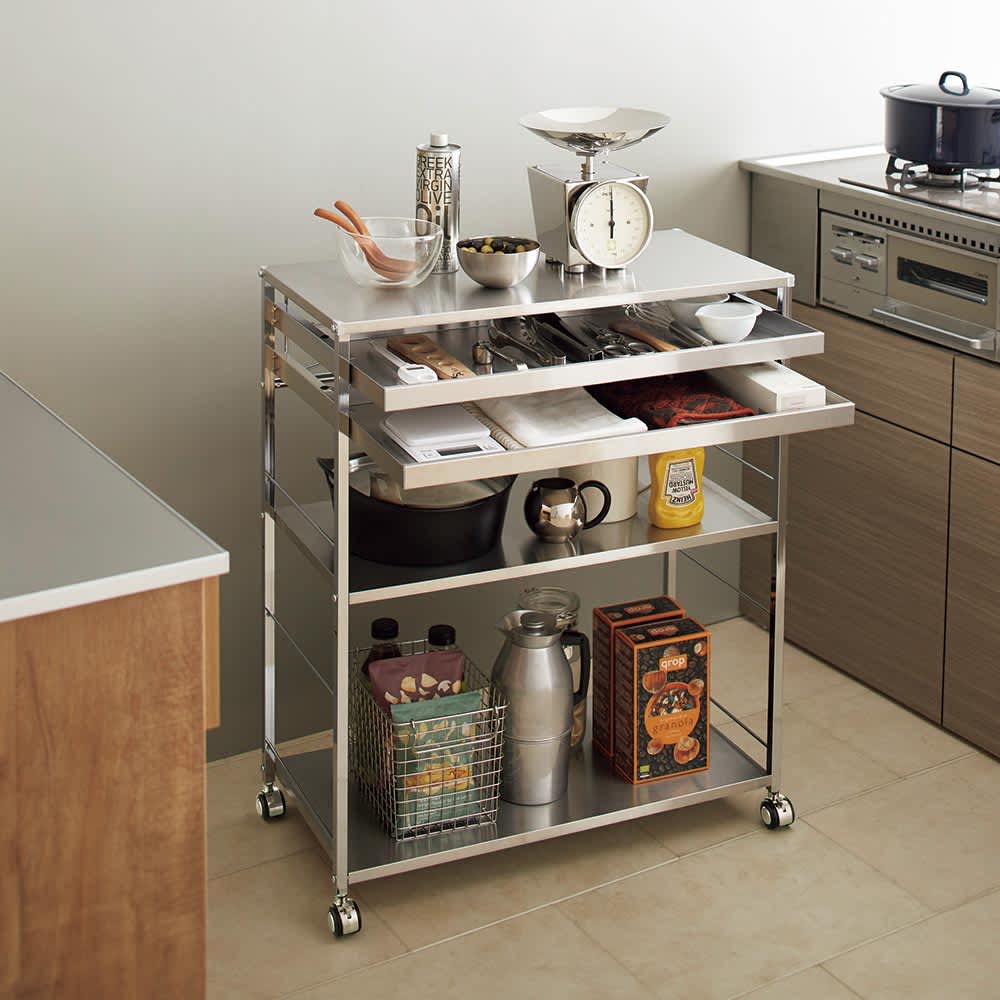 ステンレス】作業台 下段棚付