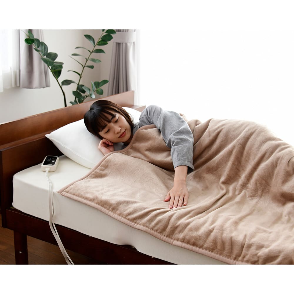 山善 DDM-20 BE 洗える もこふわ 電気毛布 130×188cm 山善 YAMAZEN