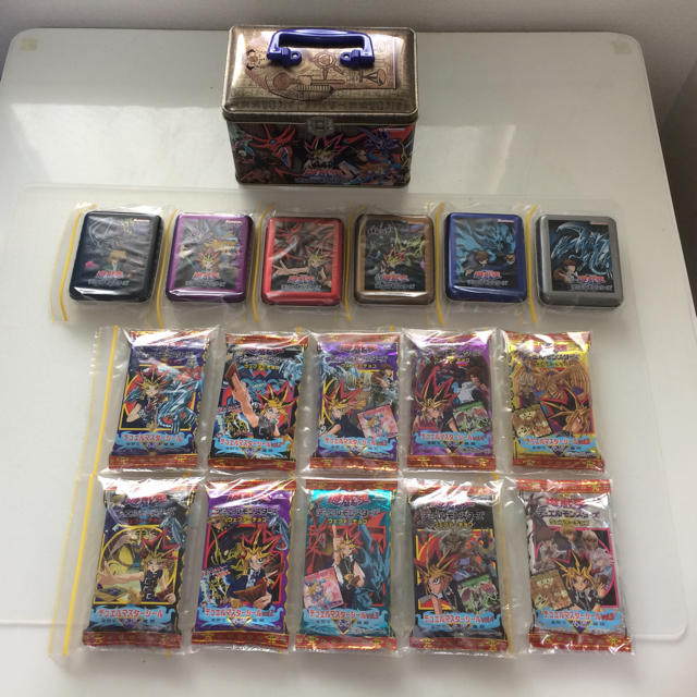 遊戯王森永製菓ウェファーチョコシール未開封、缶フルコンプリート