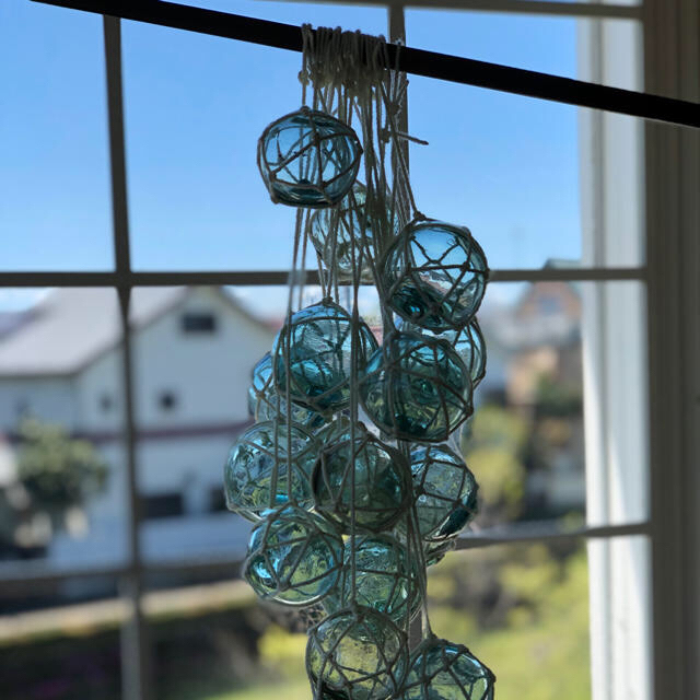 セール中 浮き玉 インテリア用 ガラス製浮き球 (浮き玉) 2個 直径Ø約