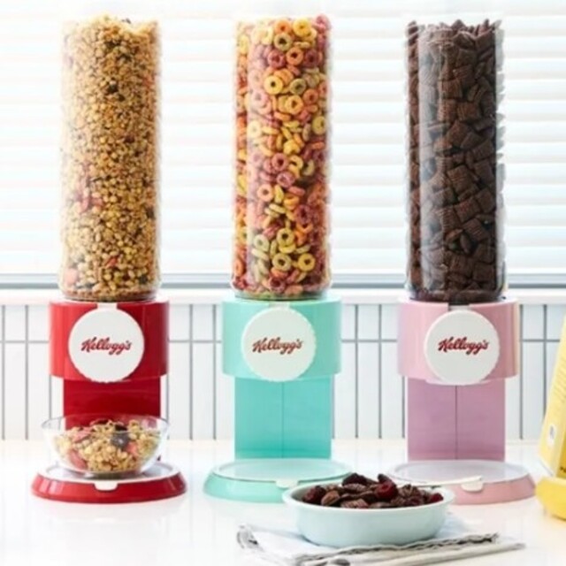 海外限定 正規品 ケロッグ シリアル ディスペンサー ピンク色の通販 by