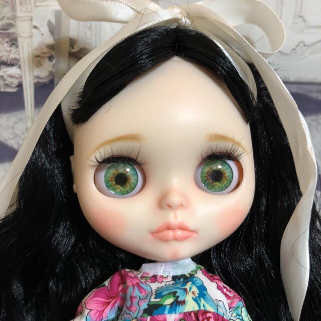 アイシードールカスタム 青い髪の女の子 首かしげ アウトフィット付き