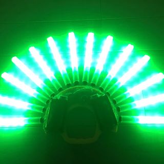 在庫極少】改造ペンライト 虹孔雀 フルカラー孔雀 14連 改チア 改造