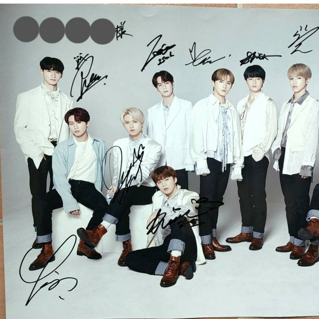 JO1 直筆サイン 全員 JO1 生写真付き全員直筆サイン入り色紙 JO1 生写真