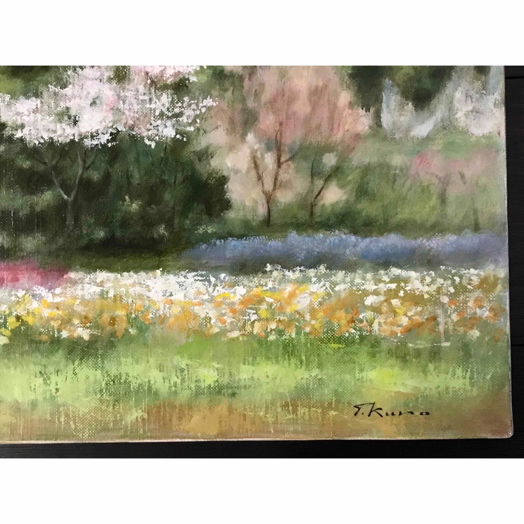 黒川達也 「車窓から」P8 油彩画 真作 風景画 宮永岳彦師事 額無し