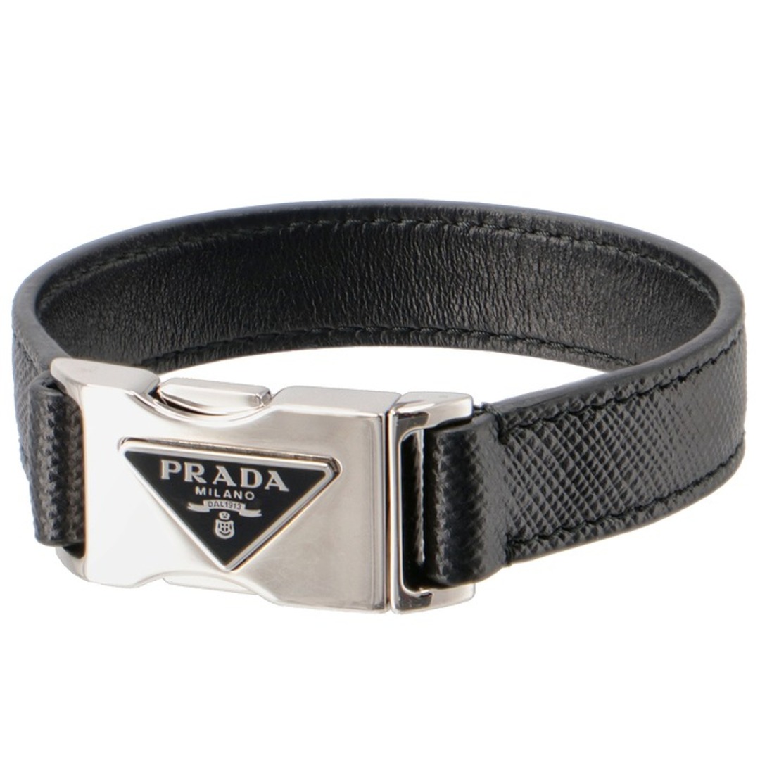 プラダ PRADA ブレスレット メンズ サフィアーノレザー ロゴ サイド