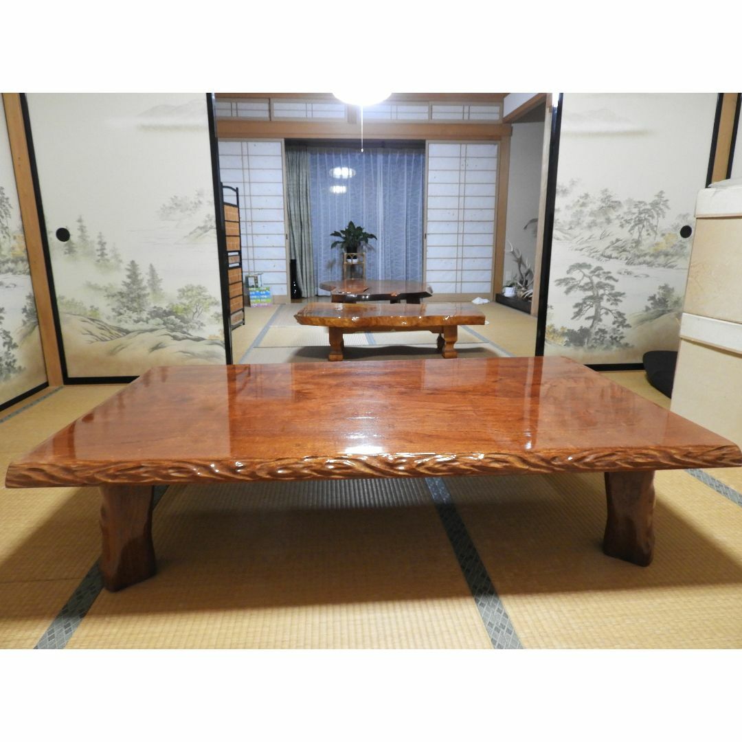 花梨座卓テーブル インテリア 花梨座卓テーブル 花梨 ローテーブル