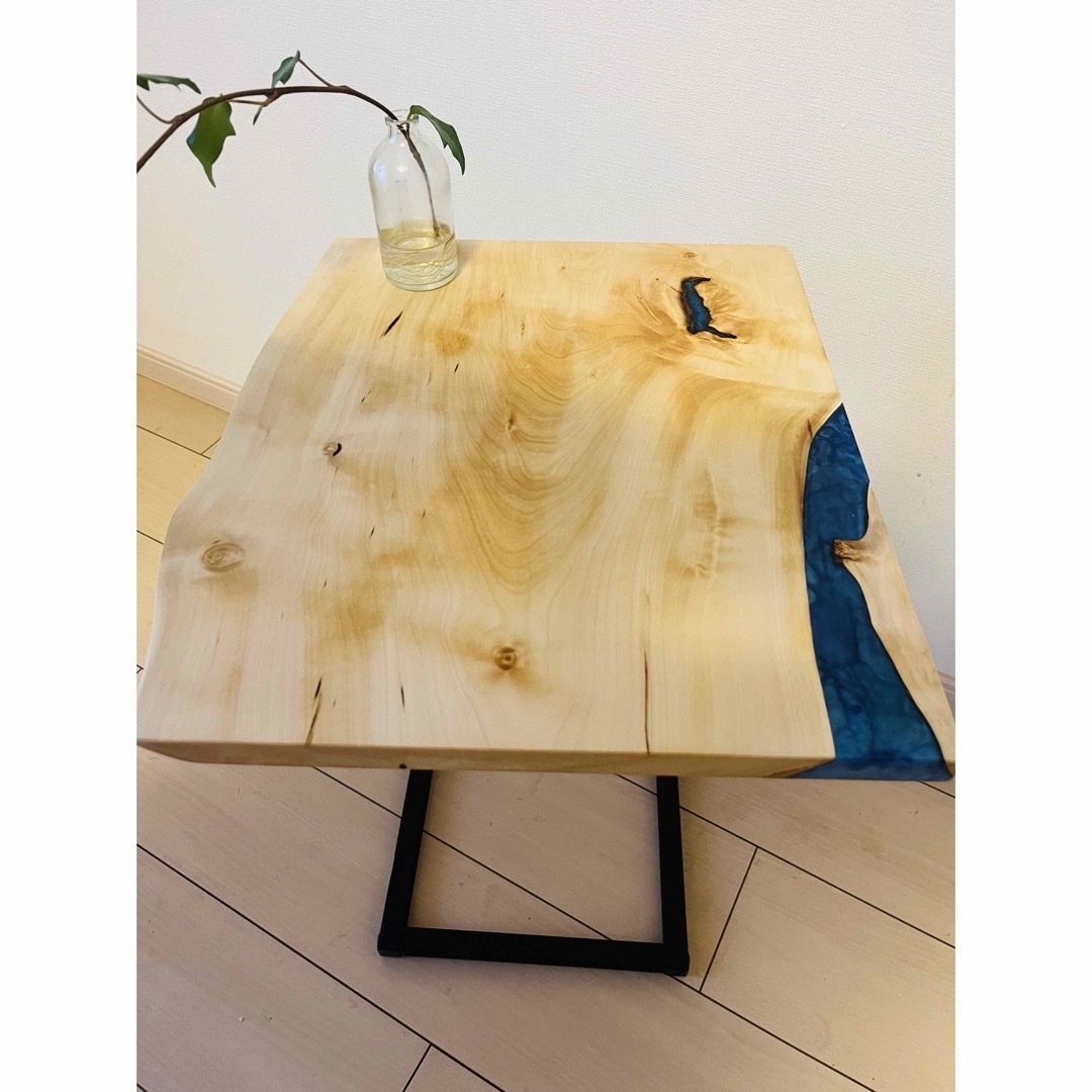 ショップ 栃 サイドテーブル ソファテーブル コーヒーテーブル レジン