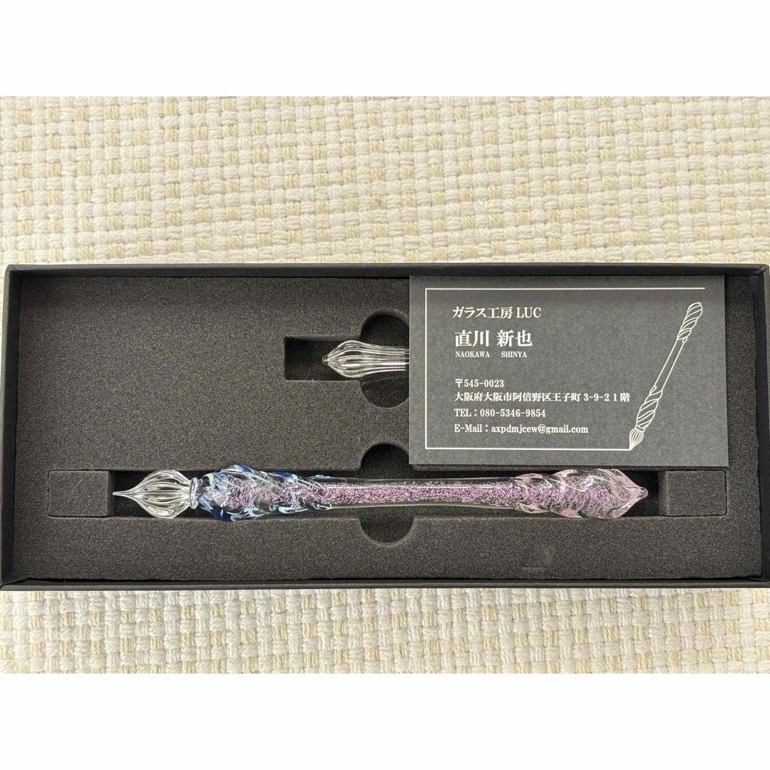 送料無料 新品未使用 ガラス工房LUC 「春の夢」 ガラスペン 文房具