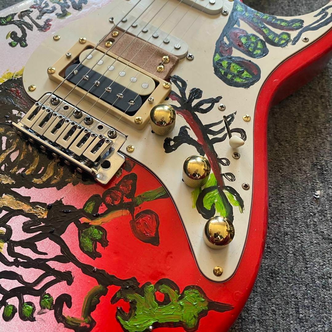 ジミヘン仕様 サイケペイント ストラトキャスタータイプ エレキギター