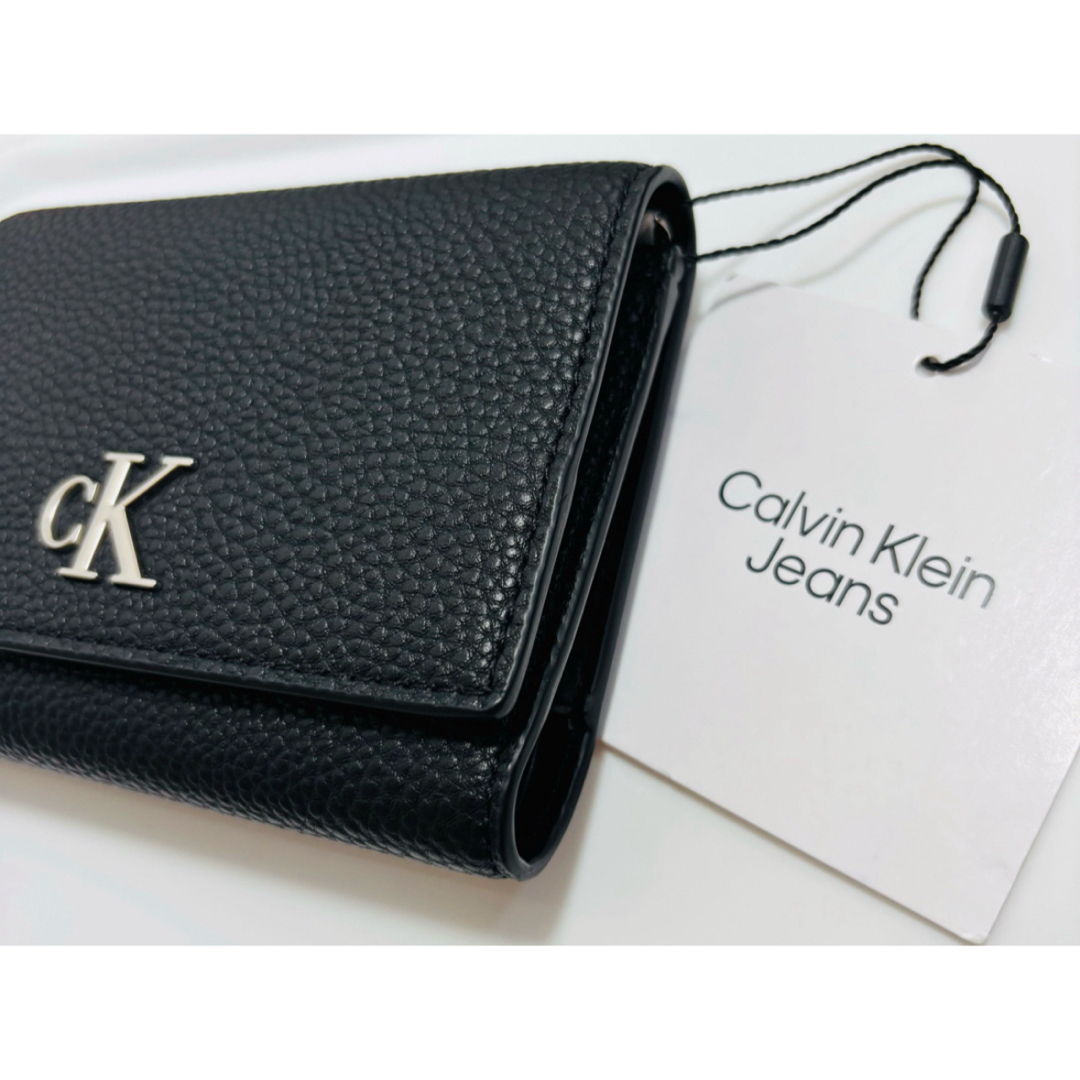新品】Calvin Klein 3つ折り財布 CKロゴ レディースウォレット